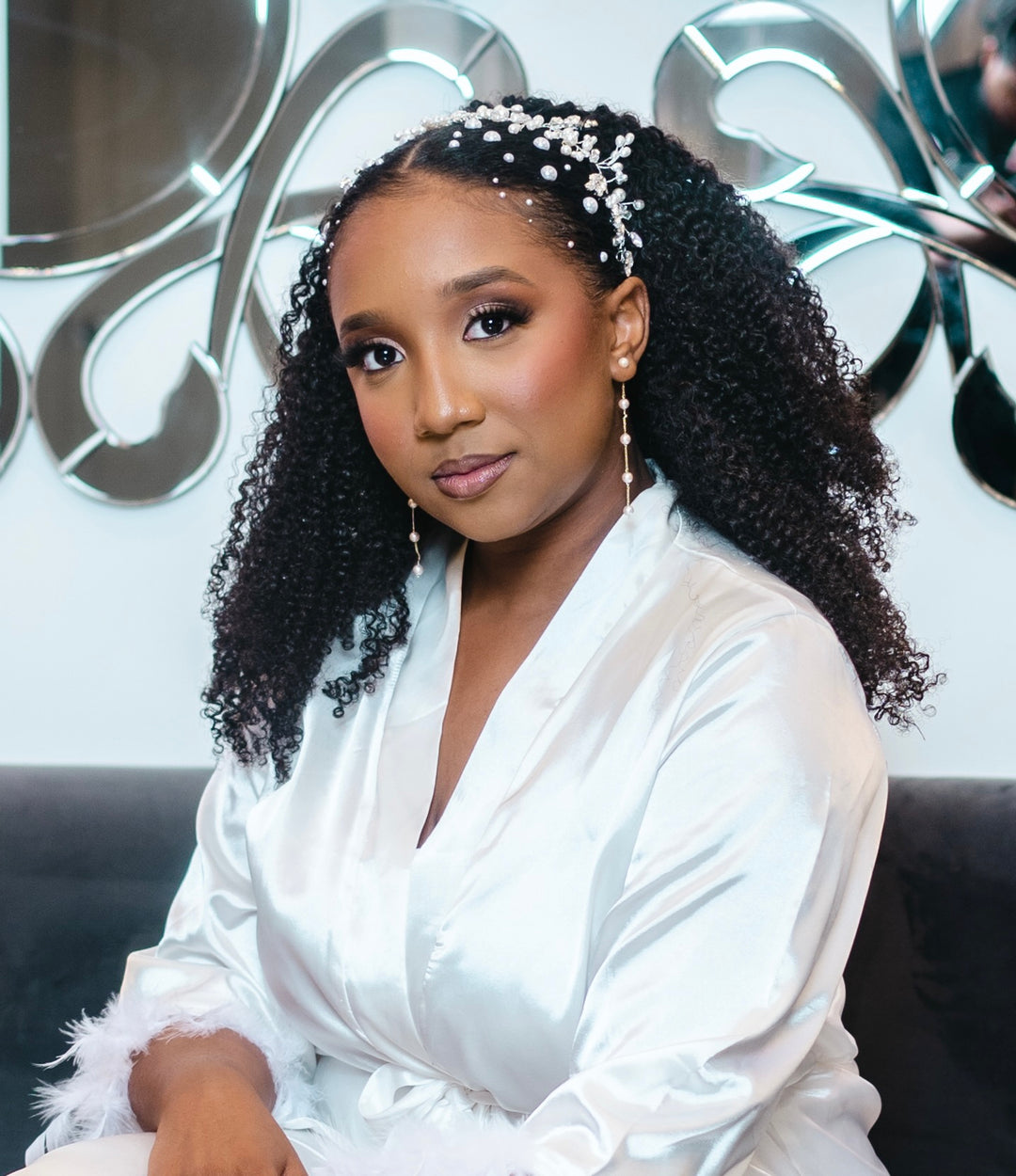 Embellished Wedding Hair Style using Melanj Hair Clip-ins