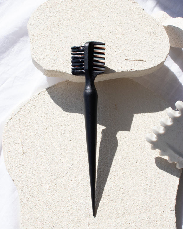Dual-sided precision styling brush for edges