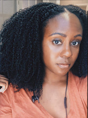 Wash n Go with afro curly clip-in hair extensions for 4c natural textures