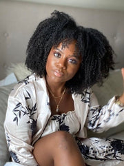 natural black, afro curly clip in hair extensions for natural textures