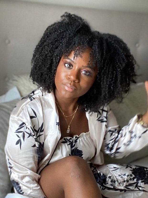 natural black, afro curly clip in hair extensions for natural textures